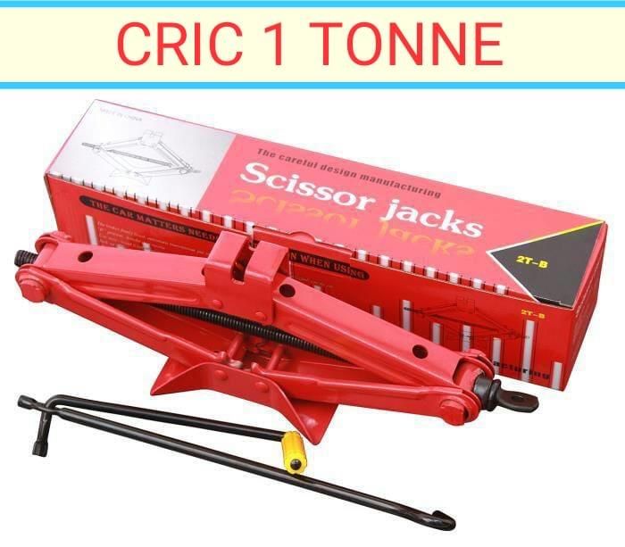 Cric Ciseaux 1 Tonnes Levage  Avec cle