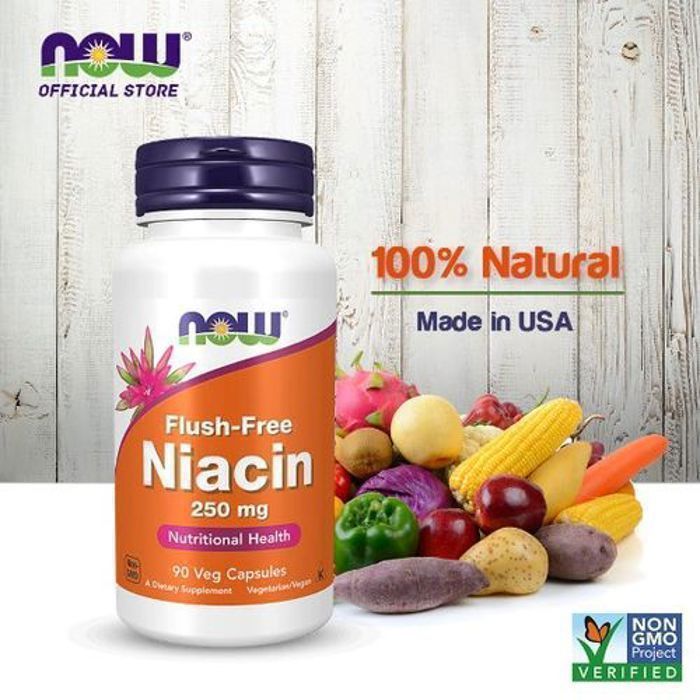 Niacine (vitamine B3), 250 mg, Flush-free [ Soutien cardiovasculaire ] 90 Caps