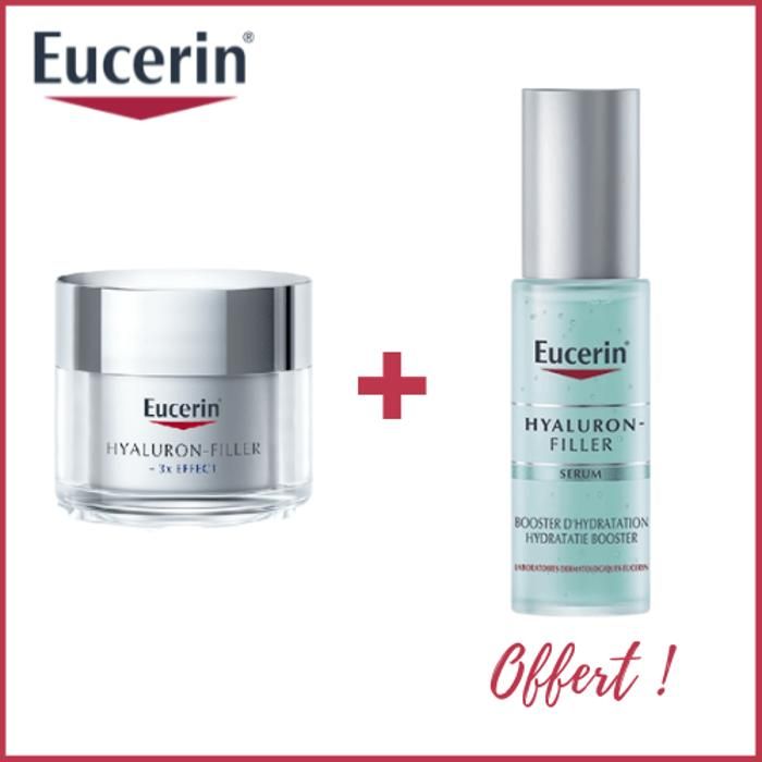 EUCERIN PACK ANTI AGE HYALURON FILLER+ 3*EFFECT SOIN DE JOUR SPF15 = SERUM HYALURON FILLER +3*EFFECT