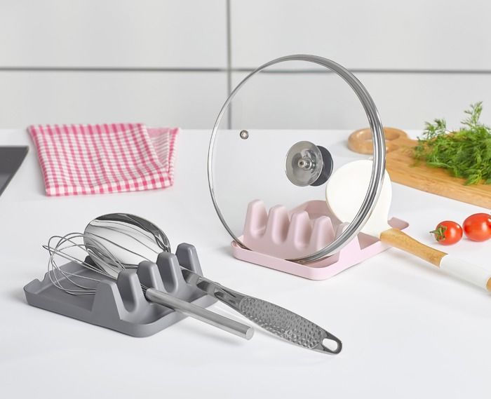 Support ustensiles de cuisine avec bac d'égouttement
