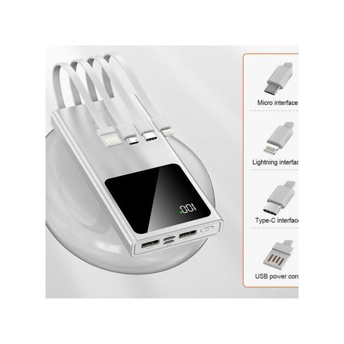 Power Bank 20000 mAh Charge Ultra rapide PD 22.5W Batterie externe