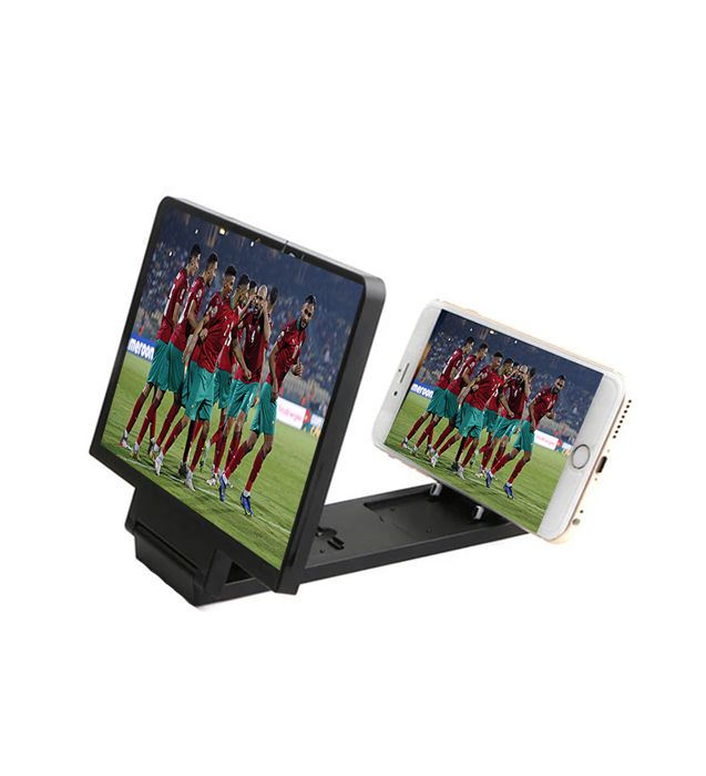 support Loupe d'écran de téléphone portable, amplificateur 3D, affichage vidéo pour regarder les matches de la CAN 2024