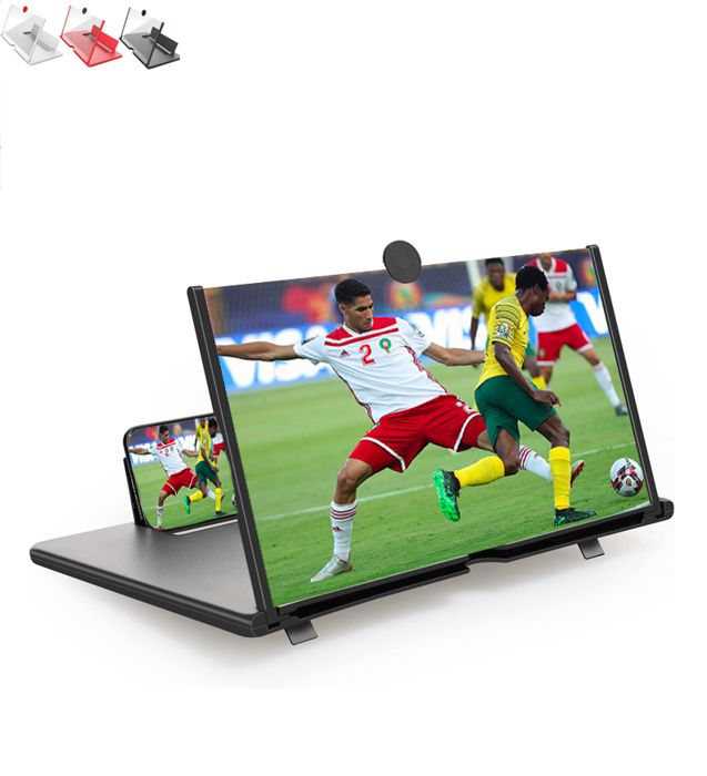 Loupe Smartphone 3D HD Mobile Phone Magnifier Projector Screen 12" Grossissement 4X pour regarder les matches de la CAN 2024
