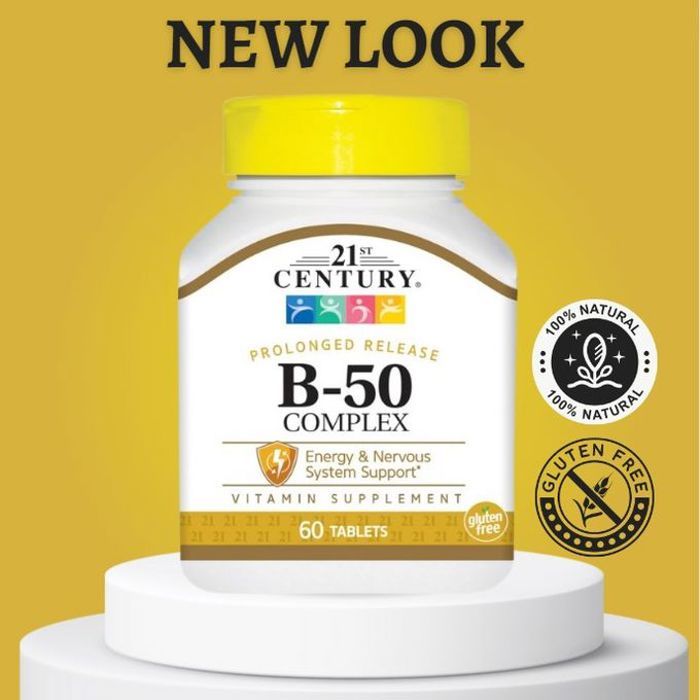 Vitamines B-50 Complexe, [Soutient l'énergie et le système nerveux] 60 Comprimés