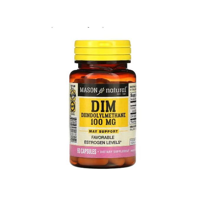 DIM Diindolylméthane, 100 mg, métabolites œstrogènes 60 capsules