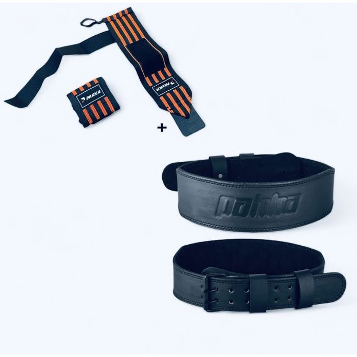 pack de straps+ceinture lombaire de musculation XLARGE