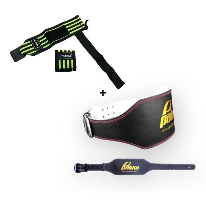 pack de straps+ceinture lombaire de musculation XLARGE