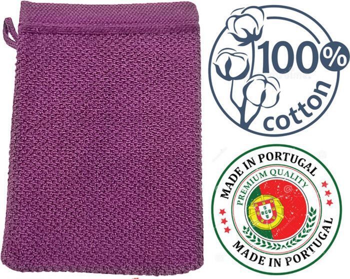 Lot de 1 gant de toilette 16x21 cm ALPHA Violet dune 100% Cotton