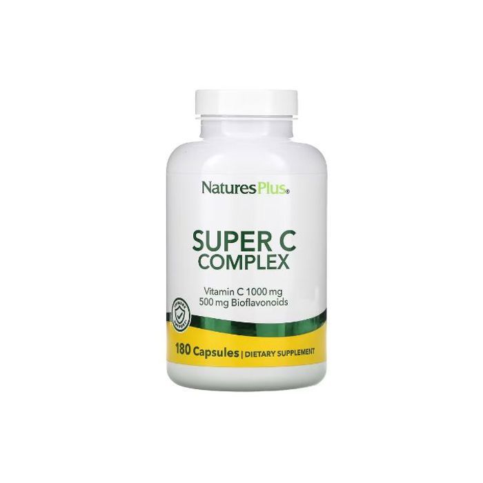 Vitamine C (1000 mg) Complexe Super C, 500 mg de bioflavonoïdes 180 capsules