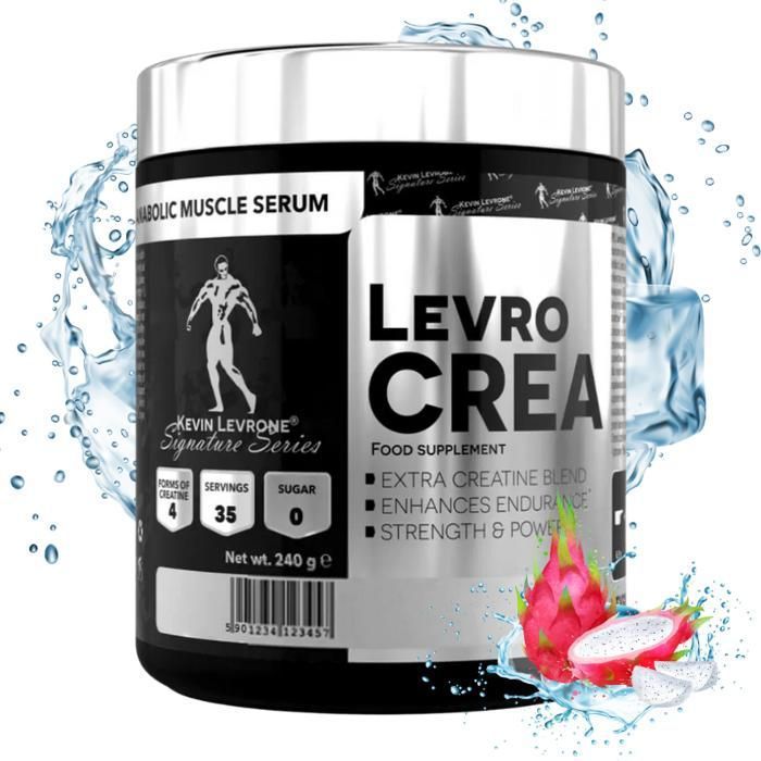 Levro Crea 240 g Dragon Fruit - Creatine Monohydrate, Malate, Chelate & Hydrochloride