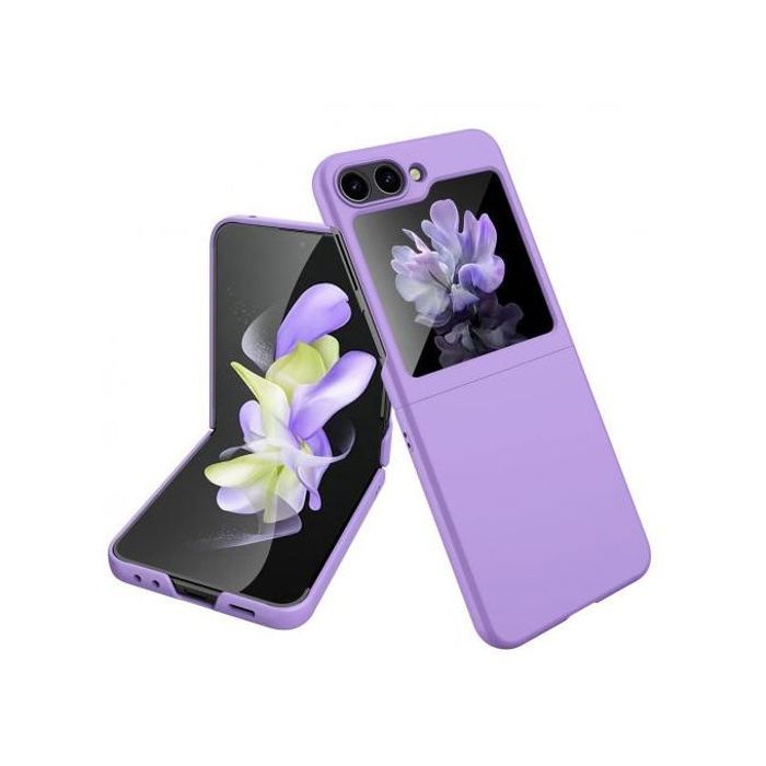 Coque pour Samsung Galaxy Z Flip5 5G Doux au toucher, Antidérapante,Résistante aux chocs (Violet)