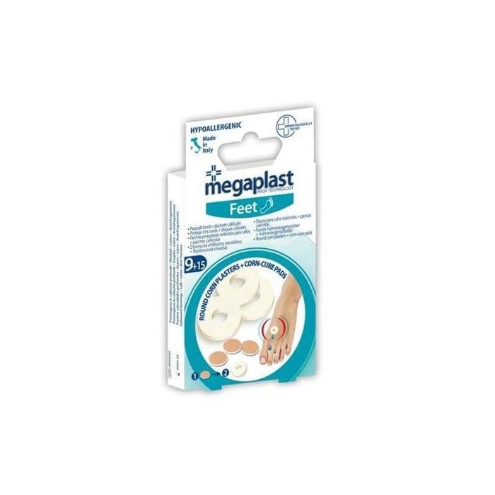 MEGAPLAST Feet Pansement Pour Cors + Disques Coricides