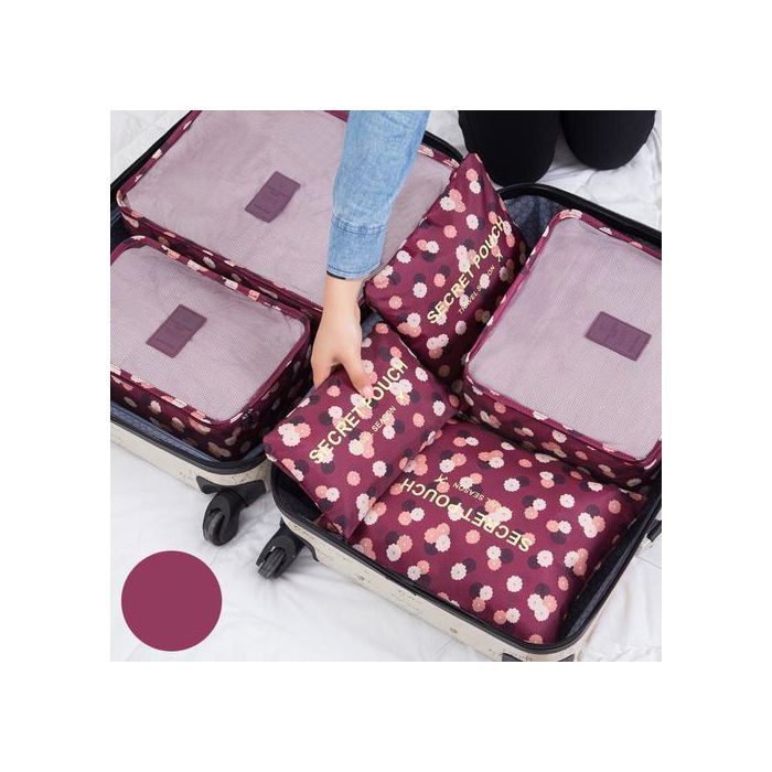 6Pcs Sac rangement de vêtements Voyage pour les valises
