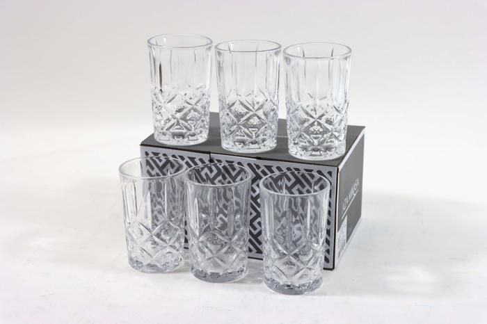 6 VERRES A THE EFFET CRISTAL