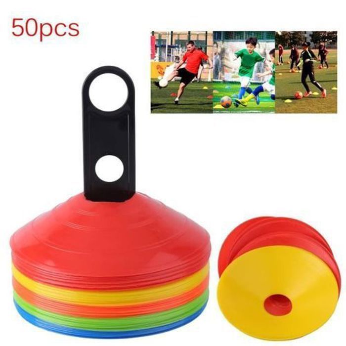 50 PCS disque plot d'entrainement football accessoires avec support