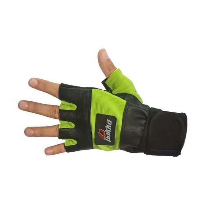 Gants de Musculation - PAKKA - Cuir et Daim - Vert - Ventilation Optimale - Usage Intensif