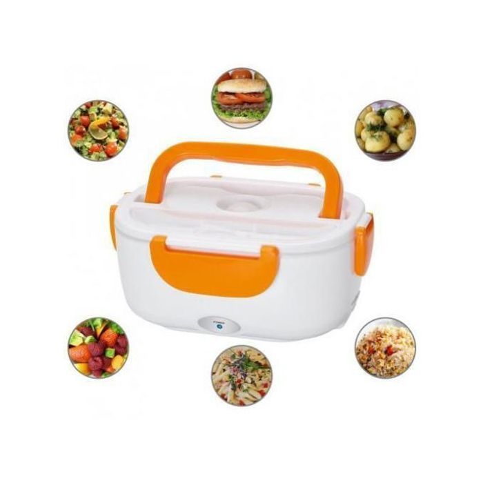 Lunch Box Électrique acier Boîtes-repas inoxydable amovible 220V 40W Orange