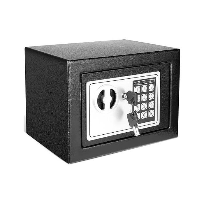Coffre fort 6 L 23 x 17 x 17 cm - Avec 2 clés - Facile à installer