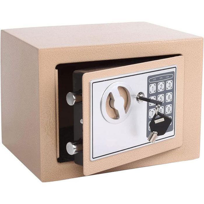 Coffre fort 6 L 23 x 17 x 17 cm - Avec 2 clés - Facile à installer