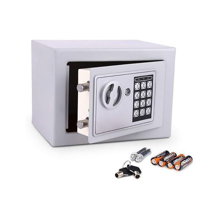 Coffre fort 6 L 23 x 17 x 17 cm - Avec 2 clés - Facile à installer
