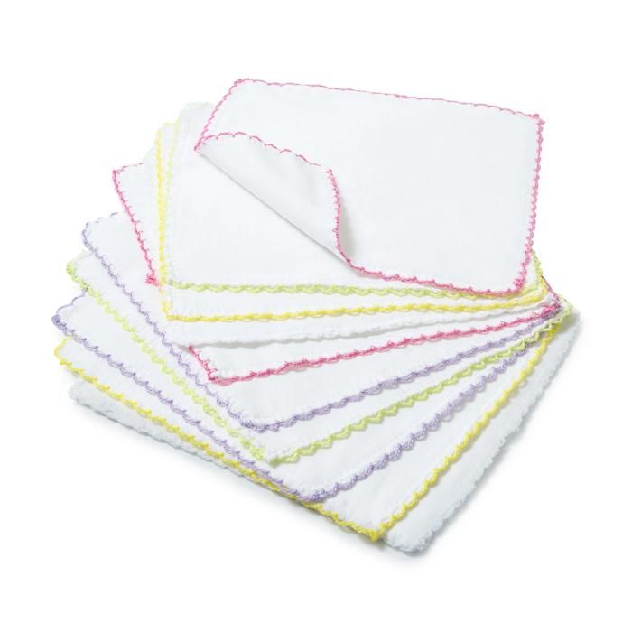 Babyjem 433-Pack de 10 Serviettes en Coton Blanc 20x20cm