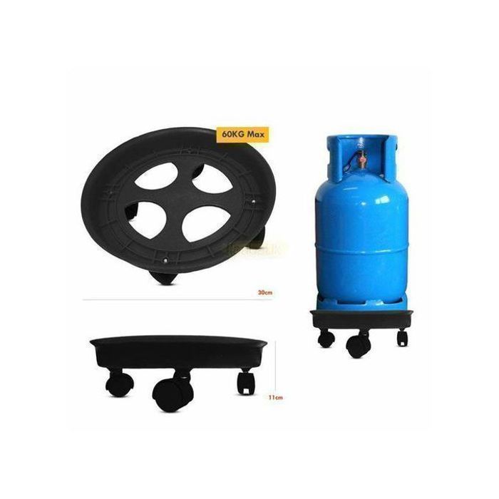 Support Bouteille de Gaz - Robuste -(Couleur aléatoire)- 4 Roulettes - Antirouille - Multidirectionnel