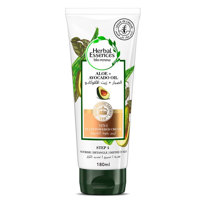 Herbal Essences Crème de Soin Sans Rinçage Sans Sulfates à l'Aloe Vera et à l'Avocat - 180ml
