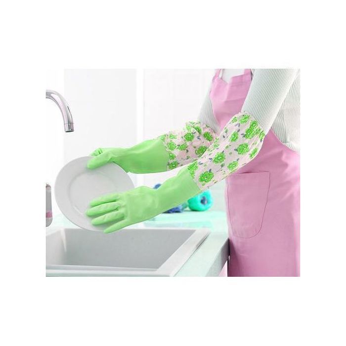 Gants de ménage chauds Gant imperméable long nettoyage -Selon la couleur disponible en stock-