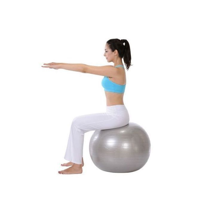 Gym ball - ballon de yoga - Ballon d'exercice -Silver