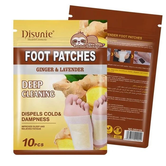 Patch nettoyant en profondeur pour les pieds avec extrait de gingembre et de lavande 10 pièces