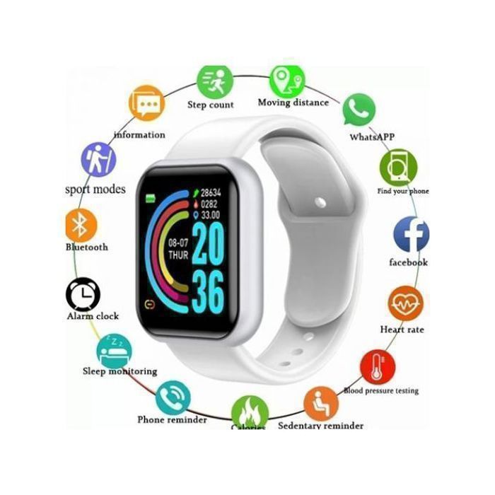 Montre Intelligenete D20 blanc