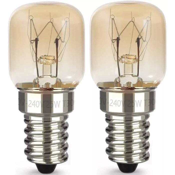 Lot de 2 Ampoules de Four 25W Culot E14 – Résistance jusqu’à 300 °C