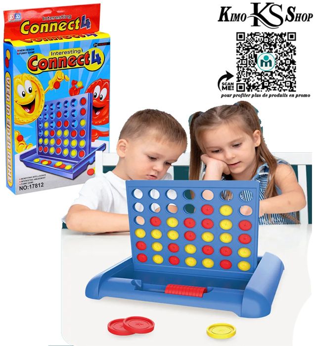 Jeu de société pliable Connect 4 , classique, jeu d'échecs, jeu familial, Puzzle éducatif précoce, cadeau d'entraînement pour enfant