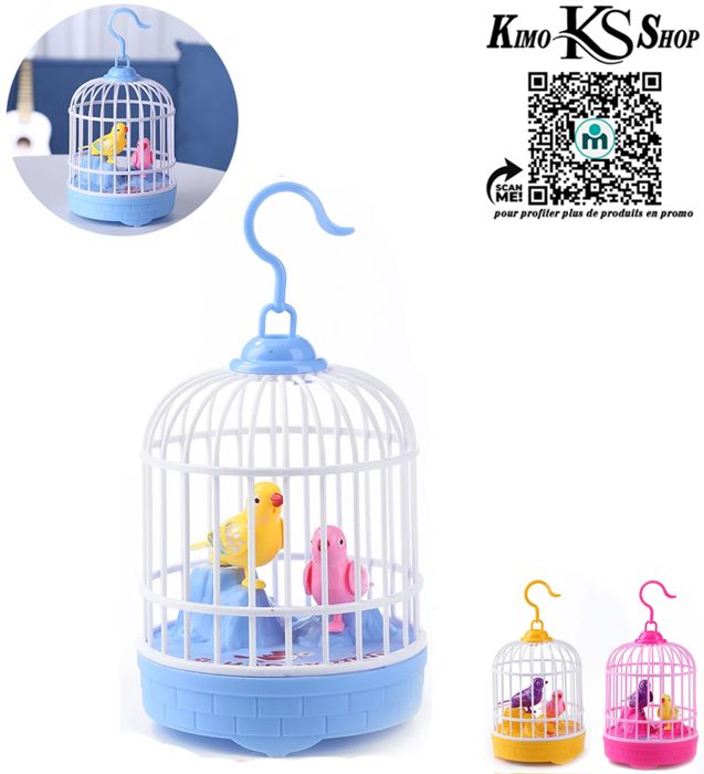 Cage à oiseaux à commande vocale Inductive, jouet Animal de compagnie, Simulation d'animaux, cadeau d'anniversaire pour enfants