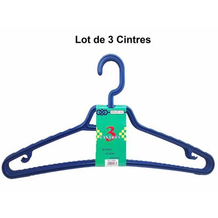 Lot de 3 cintres de vetement, Cintres placard en plastique