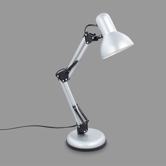 Lampe de Bureau Professionnel Vintage -Grise- Flexible + Ampoule LED 6W 6500K