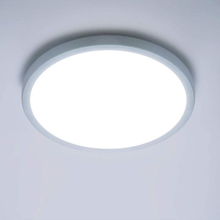 Plafonnier LED,24W Lampe de Plafond LED Moderne Mince Rond Blanc Froid