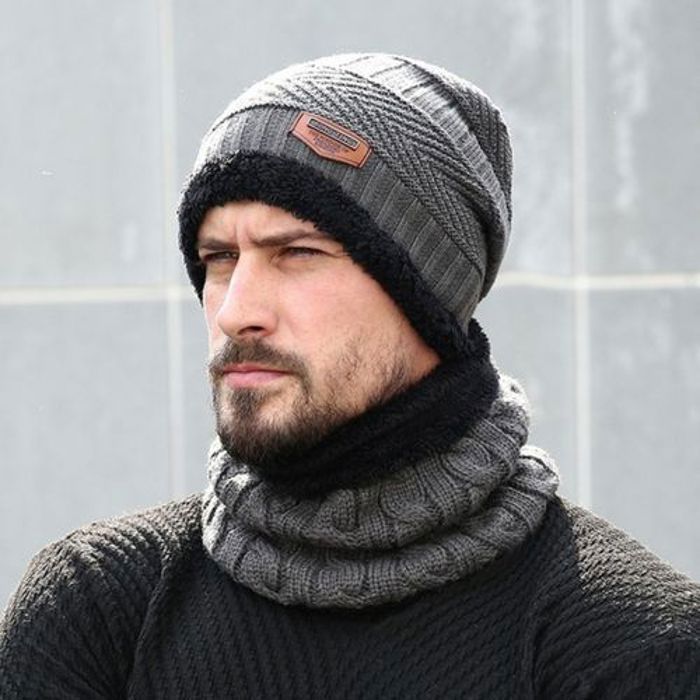 Bonnet et écharpe en coton doux et laine