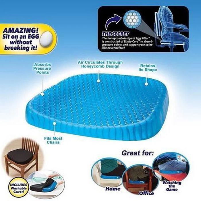 Coussin de siège avec housse orthopédique respirable et confortable