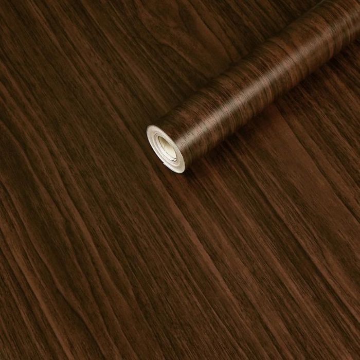 adhesif autocollant 10m/45cm motif boi marron marron /crémé