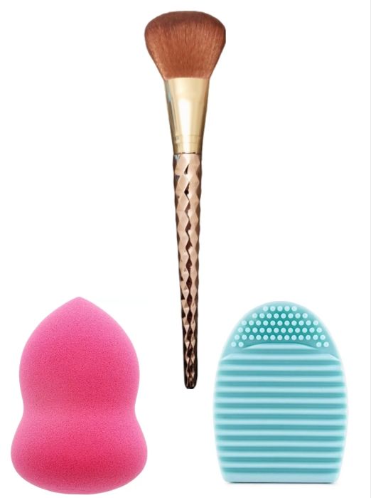 Pinceaux de maquillage,3 piéces de couleurs aléatoires,