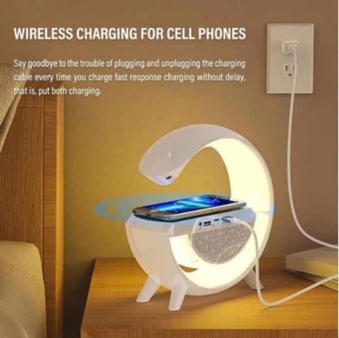 Chargeur sans fil - Multifonction - Haut-parleur Bluetooth - Veilleuse RGB - Charge rapide 15W