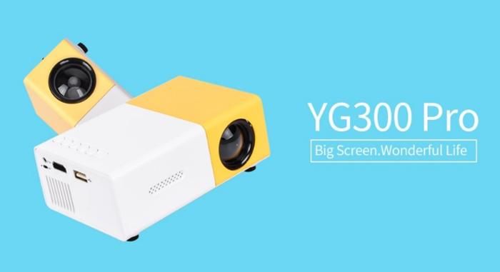 Mini projecteur led Yg300 1000 lumens mise à niveau 320x240P
