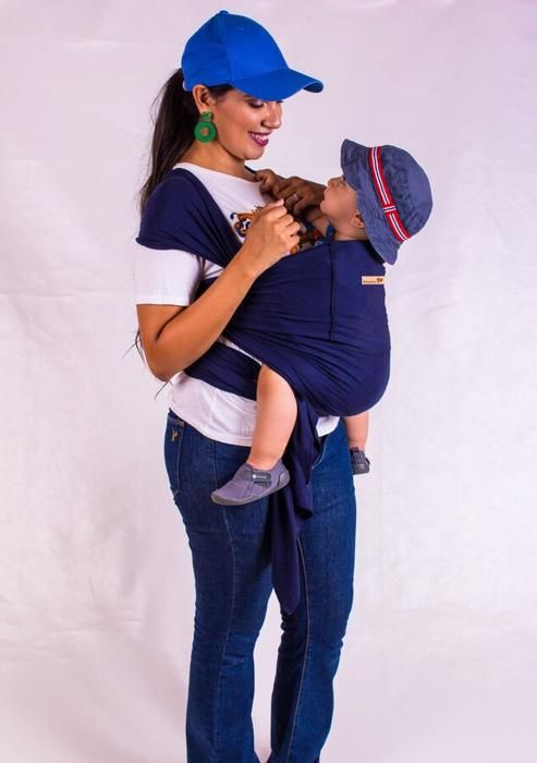écharpe de portage basique bleu marin