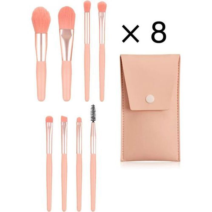 Pinceaux de maquillage. professionnel. 8 pinceaux de poche avec pochette .