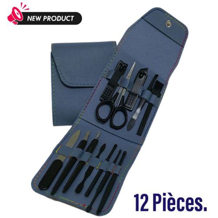 Ensemble de manucure et pédicure.Kit complet professionnel composé de 12 pièces.