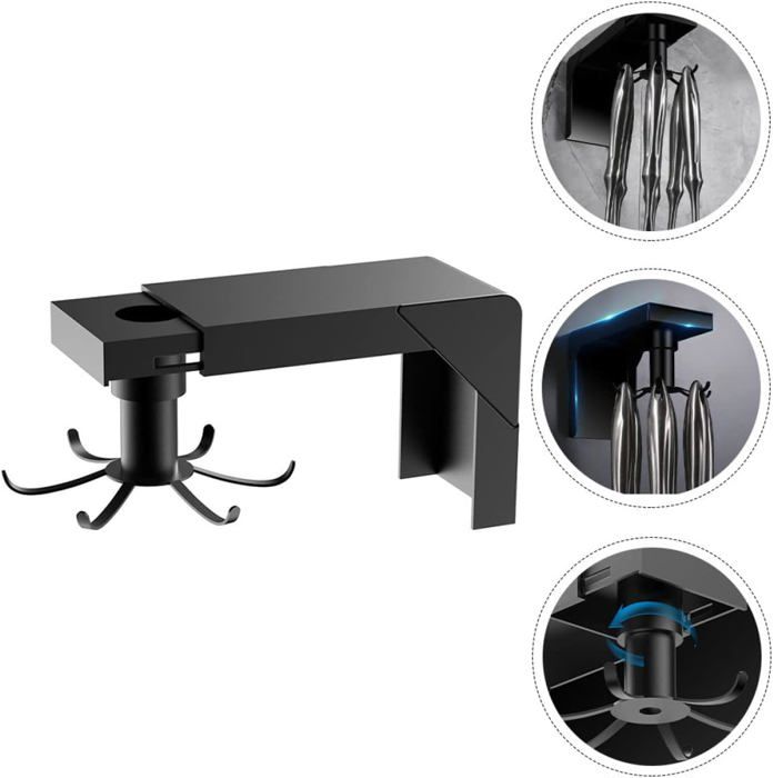 Accessoire de cuisine Cuillère à vêtements for stockage durable Cuisine créative Noir Salle de bain Multi-Fonctionnel
