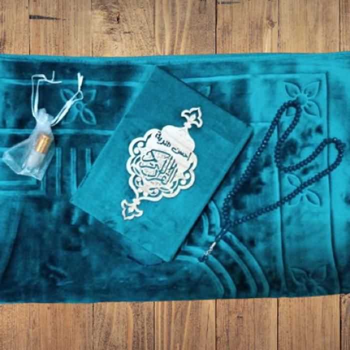 Coffret cadeaux coran, tapis de prière, tasbih, musc tahara Cadeau Ramadan