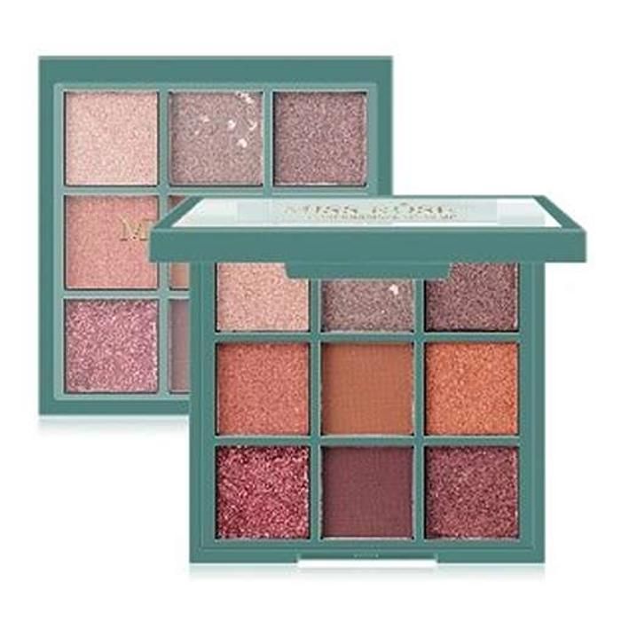 MISS RÔSE Palette de maquillage professionnelle de 9 couleurs pour les yeux 02