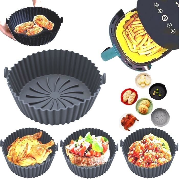 Pot en Silicone - Tuofang - 20.5cm - Réutilisable - Compatible Lave-Vaisselle - Noir